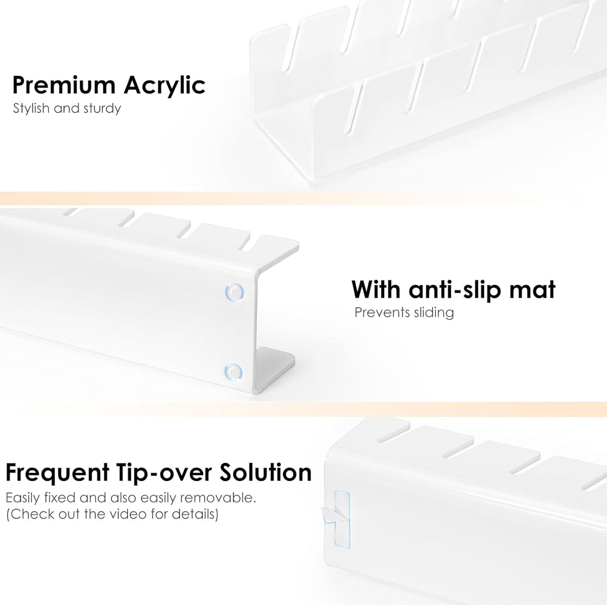 HAYVAN Hat Organizer for Baseball Caps 2024 New 2 PCS, No Install Acrylic Hat Holder for 14 Baseball Caps for Bedroom, Closet, Dresser (White)