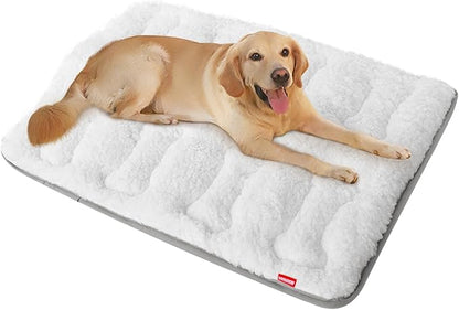 Moonsea Soft Plush Dog Bed Crate Mat, 48" X 30", Anti-Slip Bottom, Machine Washable, 3 Layers of Material for Ultimate Comfort
