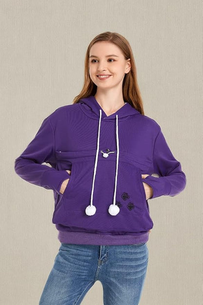 LINYUCHEN Cat Dog Pouch Hoodie Large Pet Pouch Sweatshirt Puppy Kitten Holder Carrier Pullover Shirt Unisex Hoodies