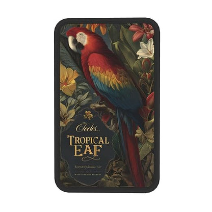 Tropical Leaves and Flowers Car Auto Armrest Cushion Cover Accessories Center Console Seat Box Pad Protector Universal Decoration for Most Vehicle SUV Truck