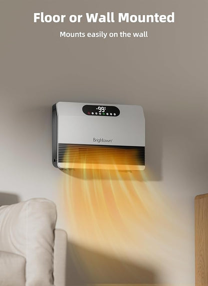 Brightown Wall Heater, Heater for Indoor Use 1500W, 5 Optional Modes,