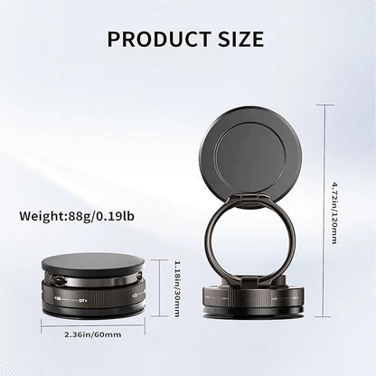 2025 Upgraded Vacuum Magnetic Car Phone Holder 360° Rotation Foldable Suction Cup Mount for MagSafe Cell Phone Holders for Your Car/Gym for iPhone & Android