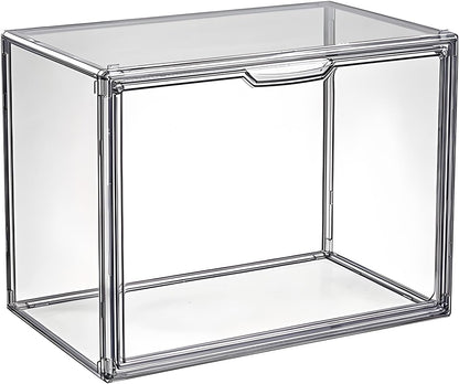 Clear Stackable Plastic Storage Bins with Lids, Large Gray Organizer Containers for Home, Kitchen & Closet Organization