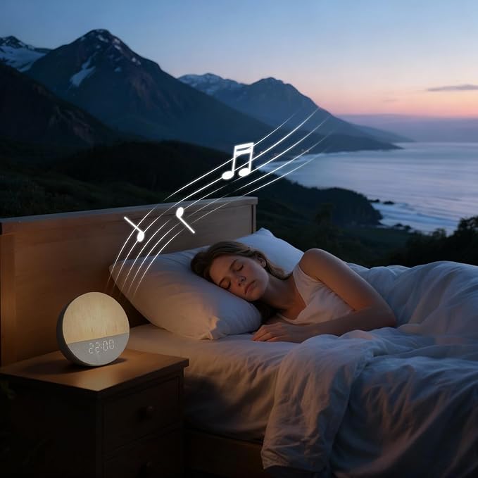 Stillstorm Sunrise Alarm Clock, Sound Machine, Fabric Dimmable Night Light