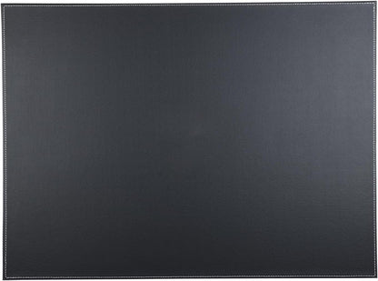 KINGFOM Desk Pad & Mat 24" x 18" Protector Large Mouse Pad PU Leather for Desktops and Laptops (Black)