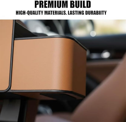 3-in-1 Car Backseat Organizer with Cup Holder, 2026 New Car Organizers and Storage, Multifunctional Back Seat Car Organizer for Hold Phones, Snacks, Drinks, and Handbags (Orange)