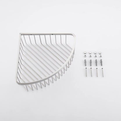 Bathroom Shower Caddy Corner Shelf Basket, Ultra Sturdy Rust-Proof Stainless Steel Shelf Organizer Shampoo Holder, Wall Mounted Storage Rack for Bathroom Kitchen, Brushed Nickel