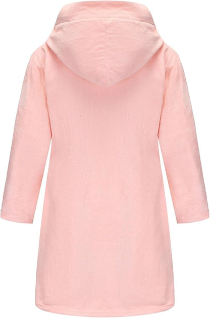 Fraprasty Boys Girls Hooded Robe Soft Touch Robe Kids Terry Cloth Cotton Spa Bathrobe Sleepwear 2-14 Years
