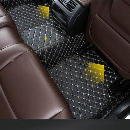Car Floor Mats Automotive Floor Mats Vehicle Specific All Weather Protection Custom Compatible with Most of 98% Cars SUVs (Brown)
