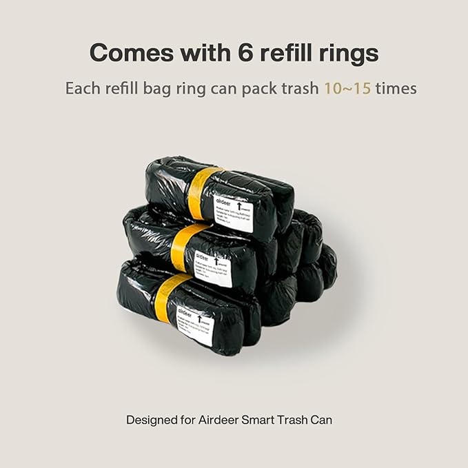 Airdeer L2 Automatic Trash Can, 8 Gallon Self Sealing and Self-Changing Smart