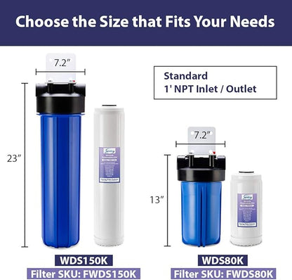 iSpring WDS80K Anti-Scale 10" x 4.5" Whole House Water Filter