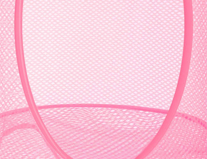 Libeder Mesh Hanging Storage Space Saver Bags Organizer,Foldable Storage Organizer 3 Compartments Toy Storage Basket for Kids Room Bathroom 2 Sets Pink