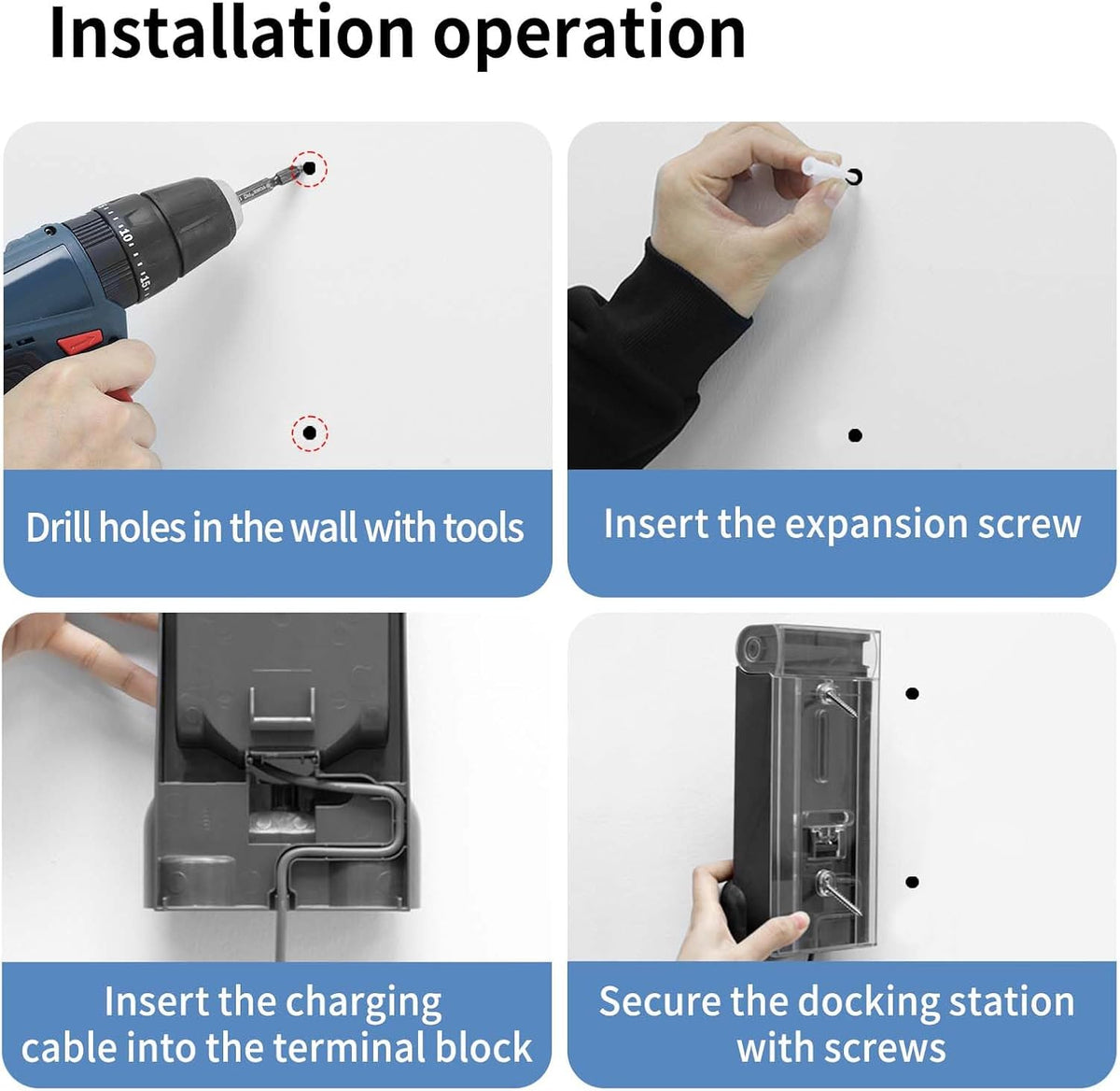 keluke Wall Mounted Docking Station Bracket for V10 Cordless Vacuum Cleaners | Compatible with Part No. 969042-01 | Not Compatible with Dyson V11