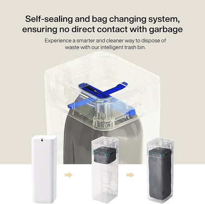 Airdeer L2 Automatic Trash Can, 8 Gallon Self Sealing and Self-Changing Smart