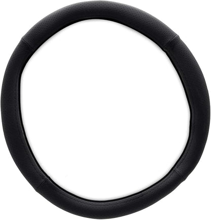 RoadPro RPSW3006 Black 18" Genuine Leather Steering Wheel Cover