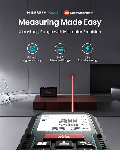 Laser Measure Device, MiLESEEY 393ft Digital Laser Tape Measure