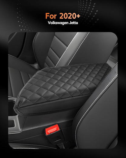 CDEFG for Volkswagen Jetta 2020-2025 2026 Center Console Cover Armrest Box Cover for Jetta (S, Sport, SE, SEL, GLI Autobahn) Accessories Console Arm Rest Protector