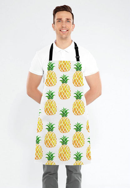 Funny Hipster Baking Apron Novelty Cooking Chef Present For Men Womens Baking Present Full BBQ Grilling Kitchen Apron Pineapple