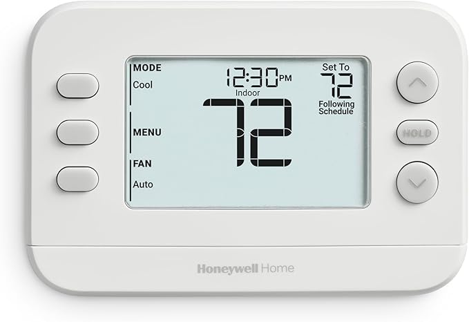 New! Honeywell Home Programmable Thermostat, Single-Stage, 1 Heat/1 Cool