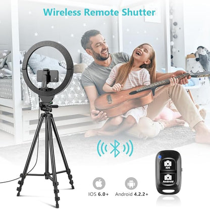 Sensyne 14" Ring Light with Tripod Stand, LED Circle Light with Phone Holder