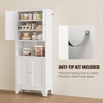 Metal Pantry Storage Cabinet, Microwave Stand