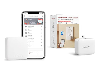SwitchBot Bot White & Hub Mini Kit: Automate IR Devices & Physical Switches