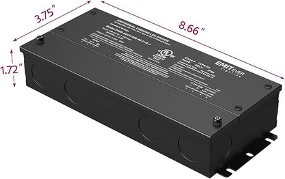 EMITEVER Dimmable Led Driver, 80W AC 110V-277V to DC 24V Transformer, 5-in-1