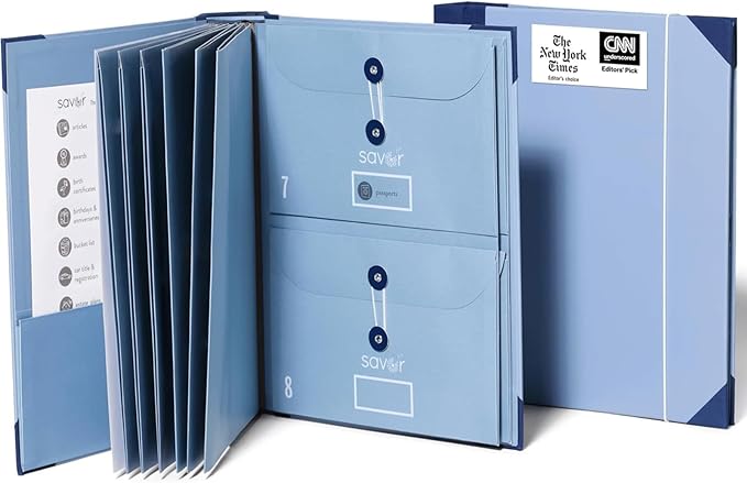 Savor | The Folio™ Document Organizer 2025 Edition | Acid-Free Custom Dyed