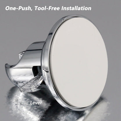 BOPai Suction Cup Shower Head Holder for Handheld Shower – No Drill, For Smooth Surfaces Only, Vertical Mount Only, Chrome
