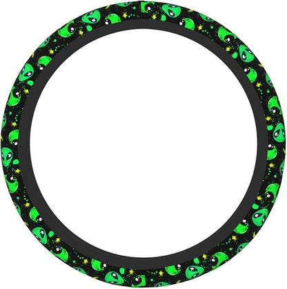 Aliens Steering Wheel Cover for Men Women Universal Car Accessories 15 Inch Neoprene Auto Interior Decor
