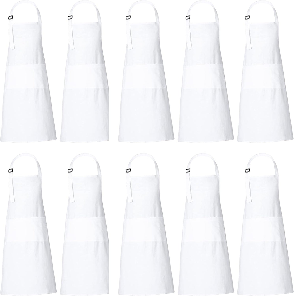RAJRANG 100% Cotton Cooking Apron with 3 Pockets Kitchen Chef BBQ Adjustable Bib Aprons for Women Men