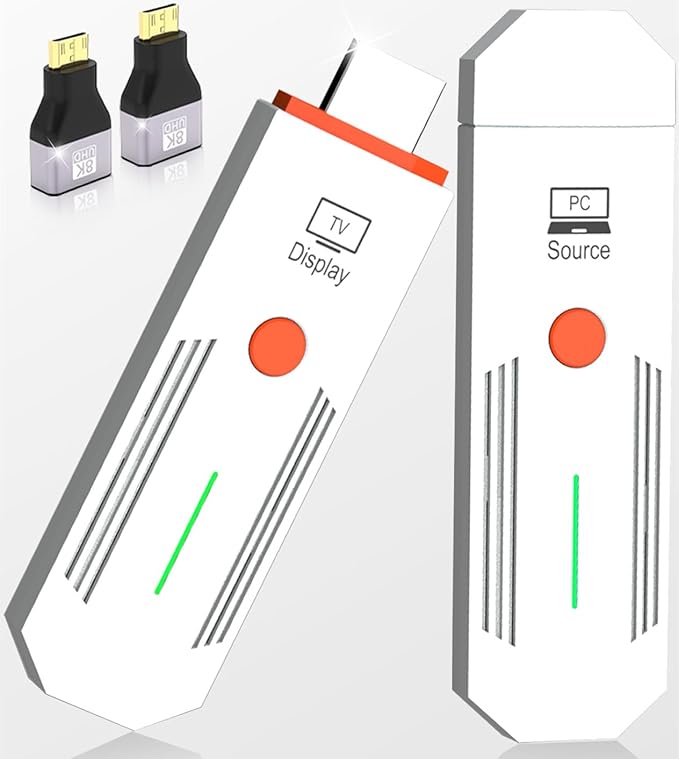 2026 Upgraded Wireless HDMI Transmitter and Receiver 328FT/100M, 4K Decode