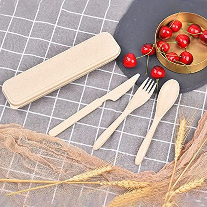 8 Sets Portable Cutlery Set,Reusable Travel Utensils with Case