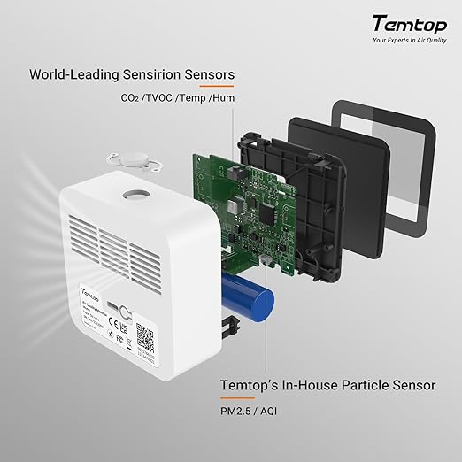Temtop M10+ Indoor Air Quality Monitor, CO2 Monitor