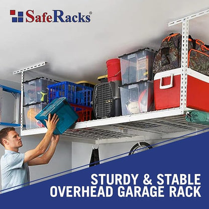 SafeRacks Overhead Garage Storage Rack, Heavy Duty Racks