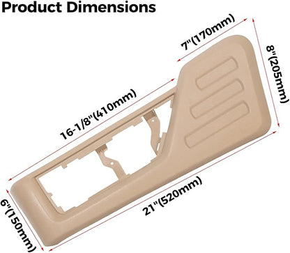 ECOTRIC Tan Front Driver Seat Cushion Panel Trim Compatible with 2008-2010 Ford F250 F350 F450 F550 Super Duty Replacement for # 8C3Z-2562187-BB