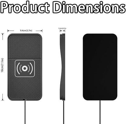 Car Wireless Charger Pad for Chrysler Aspen 2007-2009, Fast Car Wireless Charging Pad for Car Center Console, Non Slip Charging Mat,1M-Type C