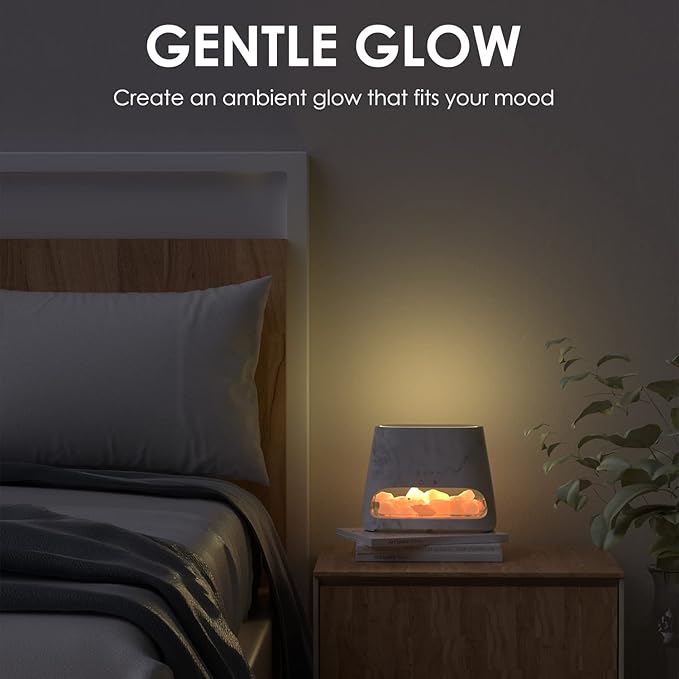 SALKING 2-in-1 Ultrasonic Essential Oil Diffuser & Himalayan Salt Lamp