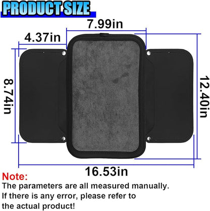 YoRise Car Center Console Cover, Leather Car Armrest Cover with 2 Storage Bags, Comfortable Non-Slip Arm Rest Seat Box Pad, Console Armrest Box Protector Cushion for Most Cars (Black)
