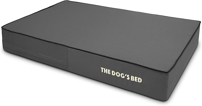 The Dog’s Bed Orthopedic Memory Foam Dog Bed, Large Grey & Black, Waterproof, Supportive Dog Bed with Replaceable Covers, Veterinary Approved
