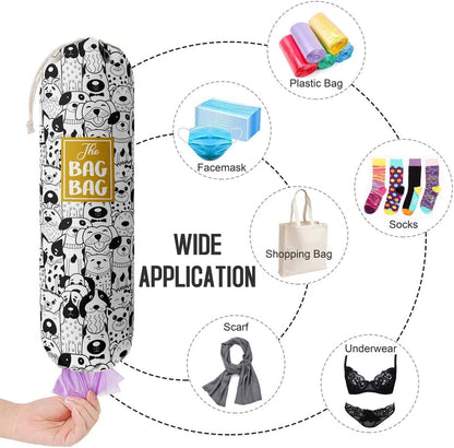 Grocery Bags Holder Organizer For Shopping Bags，Wall Mount Plastic Bags Storage Container Dispensers, Pet Lovers Home Kitchen Gifts For Women, Family, Friends, Dog Mom, Dog Dad