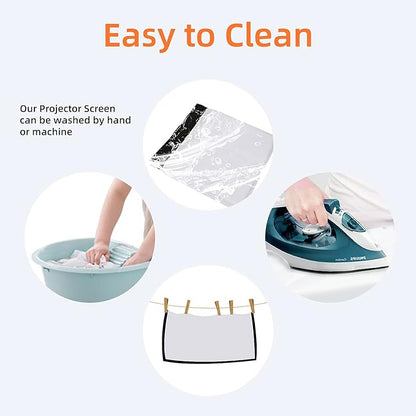 Portable Projector Screen with Stand Outdoor: Camping Projection Screen 80 inch