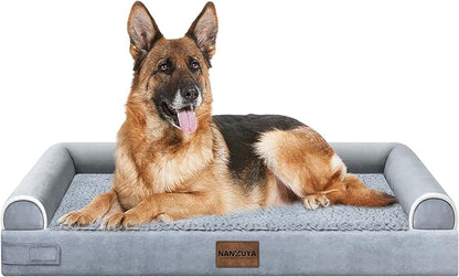Large Dog Bed Orthopedic Washable: Extra Large Sized Beds for Jumbo Dogs Egg Crate Foam Sofa Couch Waterproof Removable Cover
