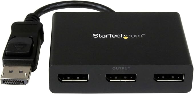 StarTech.com 3-Port DisplayPort 1.2 Splitter, DisplayPort to 3x DP