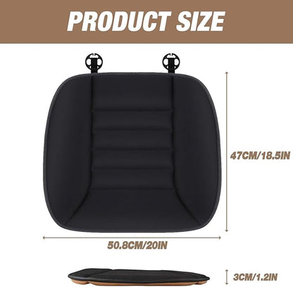 Memory Foam Seat Cushion for Car & Office Chair, Non-Slip Car Seat Cushion for Driving with Soft Comfort & Warmth, Universal Car Cushion for Long Driving Ergonomic Support (Gray)