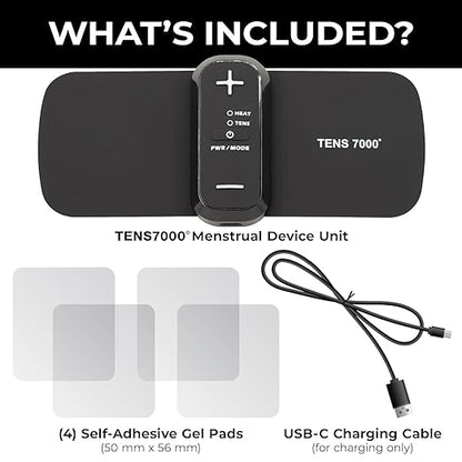 TENS 7000 Heat + TENS Unit for Menstrual Cramp Relief