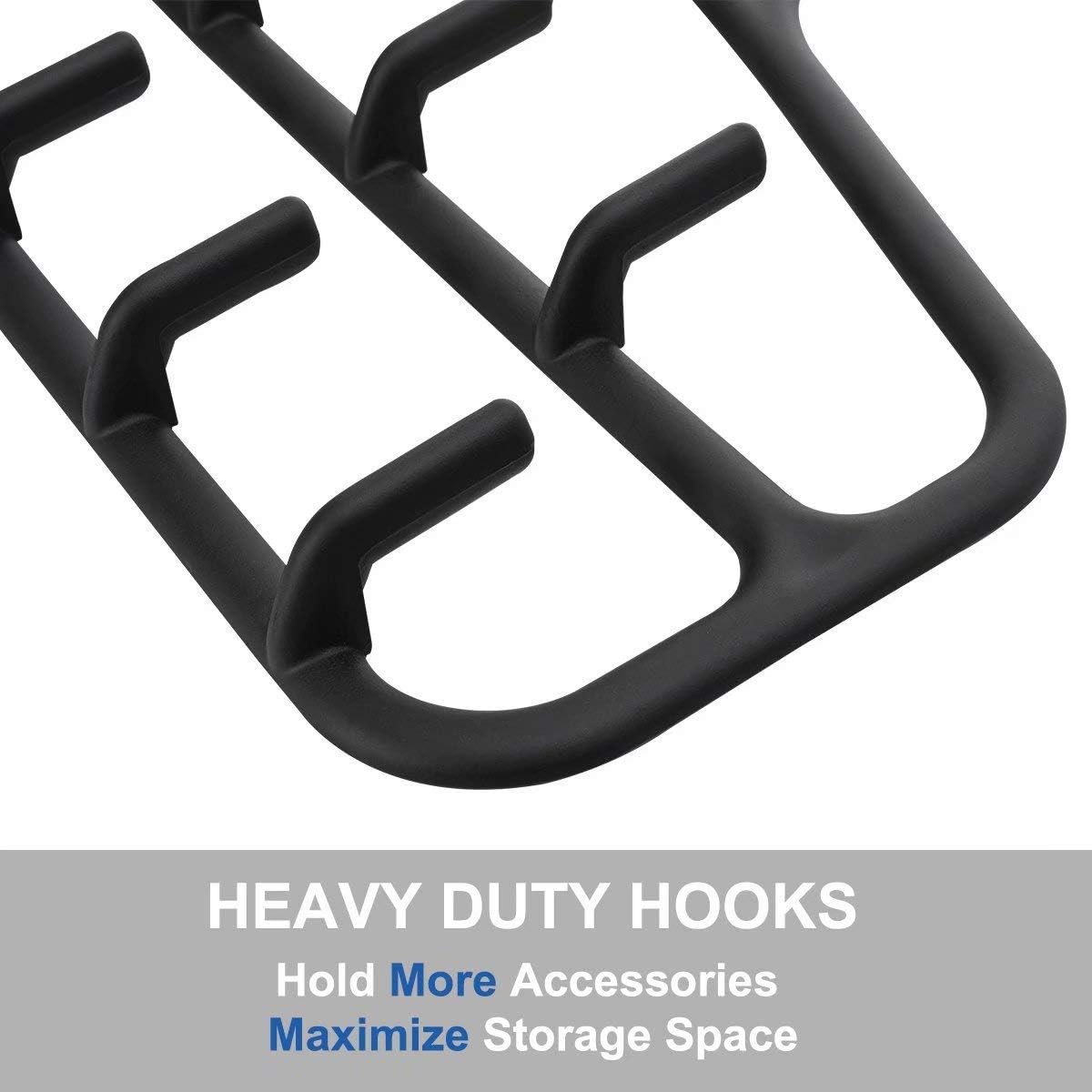 FairyHaus Belt Hanger Organizer 2 Pack, Non Slip Tie Rack Holder, Durable Hanging Closet Accessory Hooks for Belts, Ties, Jewelry, Scarves, Black