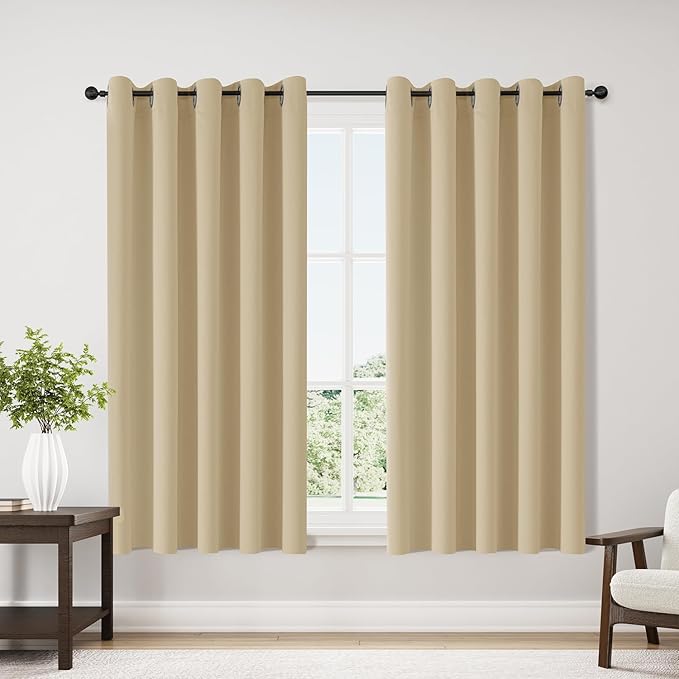 ChrisDowa Blackout Curtains 70 inches Wide