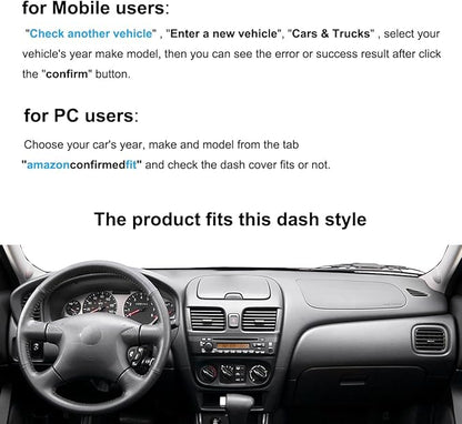 Dash Cover Mat Custom Fit for Nissan Sentra Dashboard Pad Cap Carpet Protector K268 (Black)