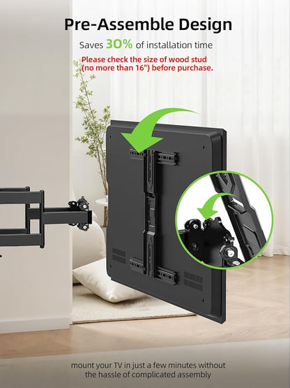 USX MOUNT Ultra Slim TV Wall Mount 37-75 Inch TVs Mount